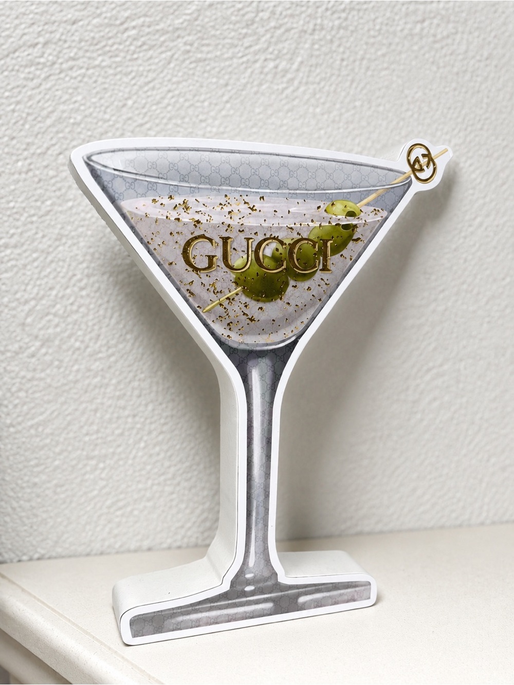 GUCCI LUXURY 3D WOOD MARTINI HOME DECOR